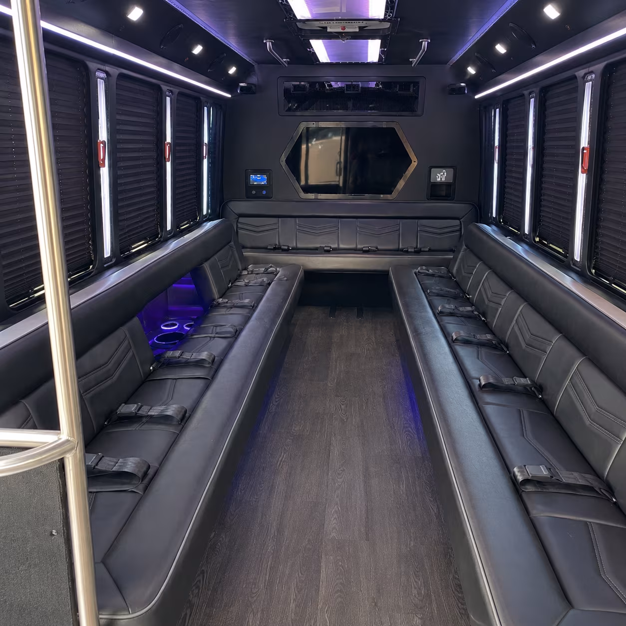 tempe 18 passenger party bus interior