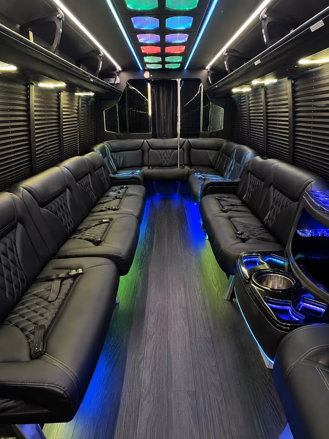 tempe 20 passenger party bus interior