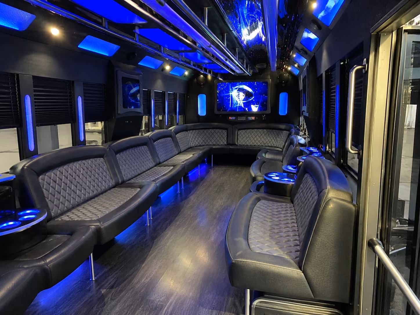 tempe 28 passenger party bus interior