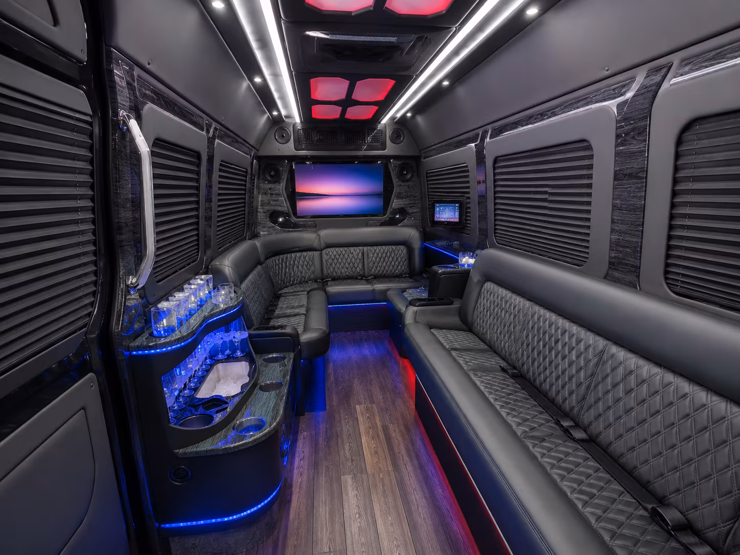 tempe 30 passenger party bus interior