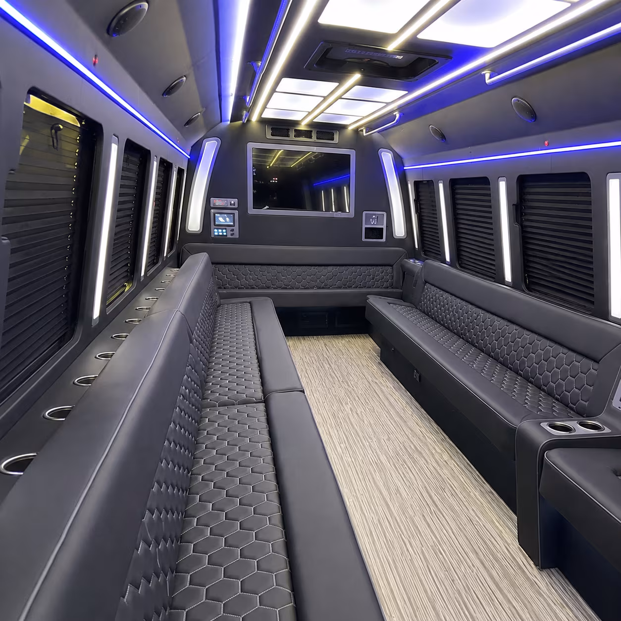 tempe 40 passenger party bus inside
