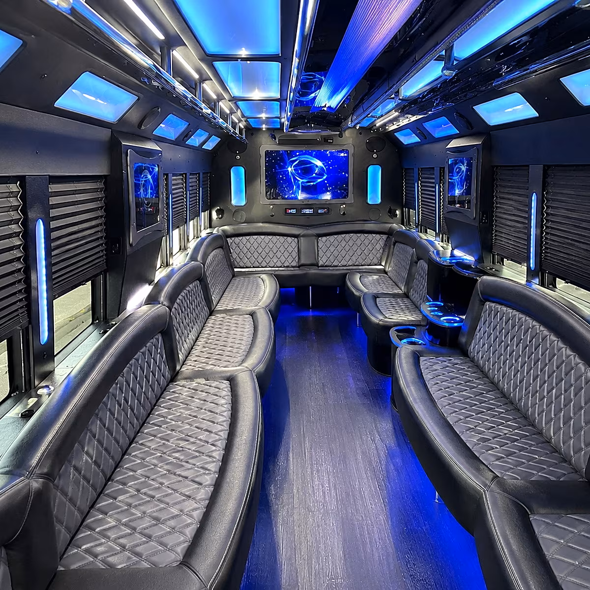 tempe 50 passenger party bus interior