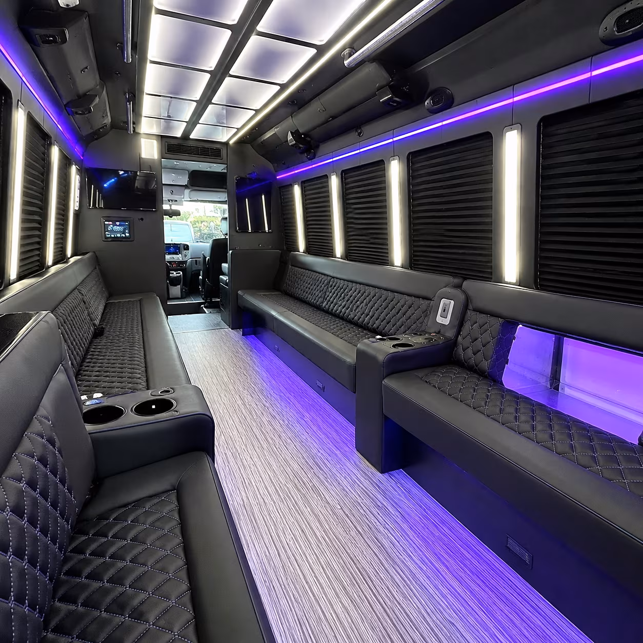 tempe party bus rental interior